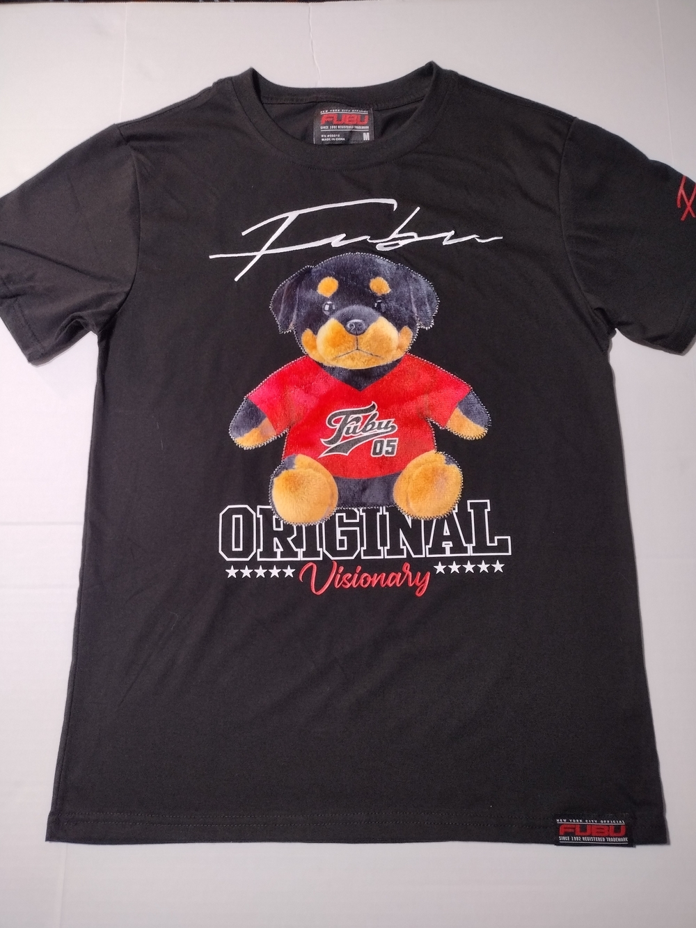 Fubu Black "Original Visionary" Teddy Graphic Tee